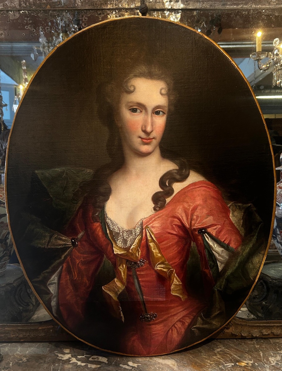 Portrait Of An Elegant Woman From The Early 18th Century 