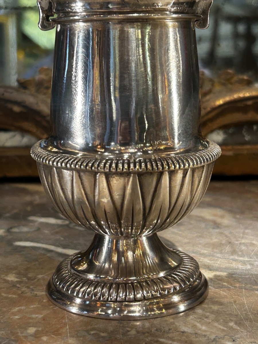 Silver-plated Metal Salt Shaker, Louis XIV Style-photo-2