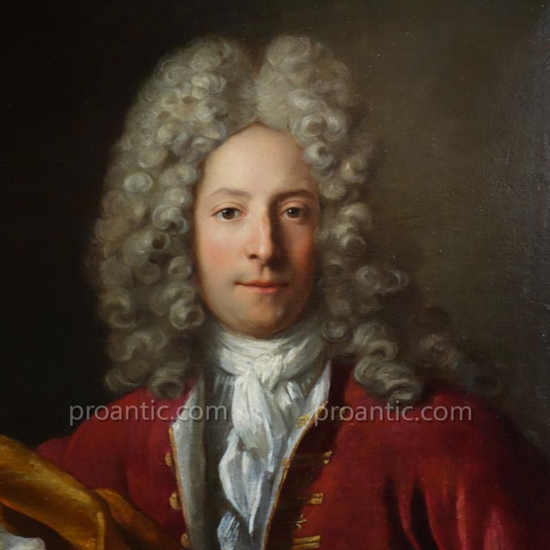 Portrait d'Homme De Qualité Epoque Régence-photo-3