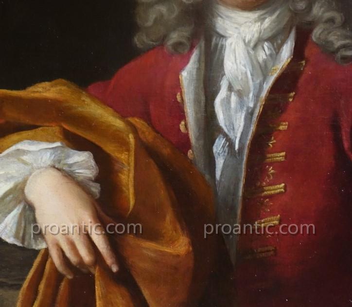 Portrait d'Homme De Qualité Epoque Régence-photo-4