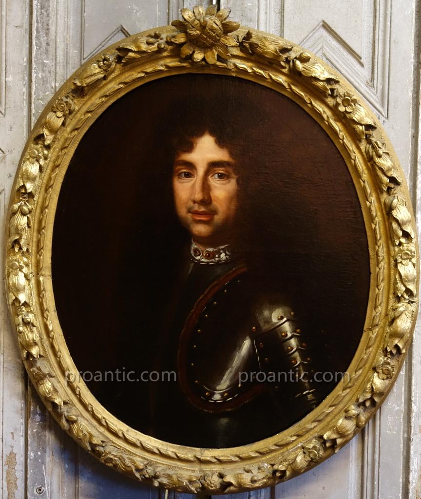 Portrait d'Homme En Armure Epoque Louis XIV-photo-2