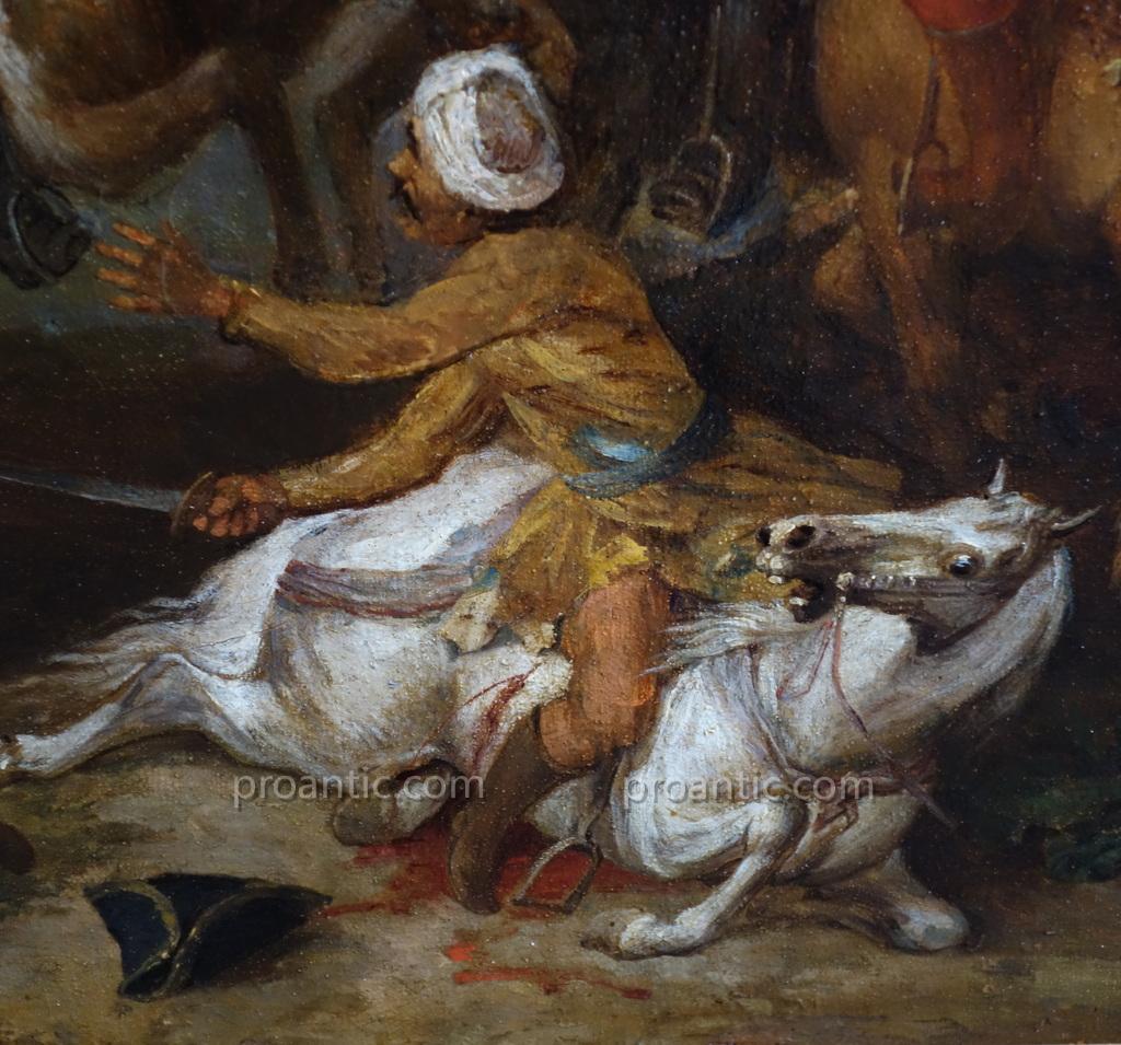 Paire De Grandes Batailles XVIIIème Siècle, Hst-photo-3