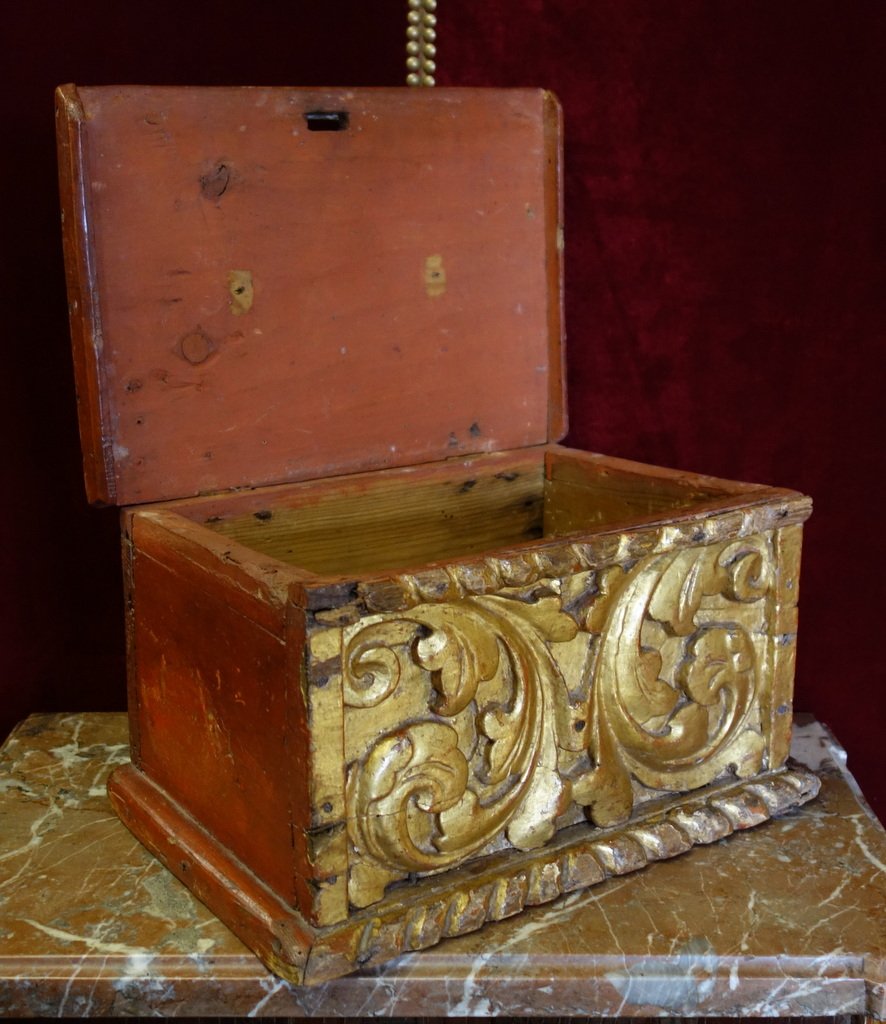 Coffret En Bois Doré Epoque Louis XIV-photo-3