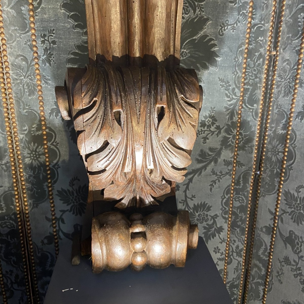 Paire De Figures En Noyer époque Louis XIV-photo-2