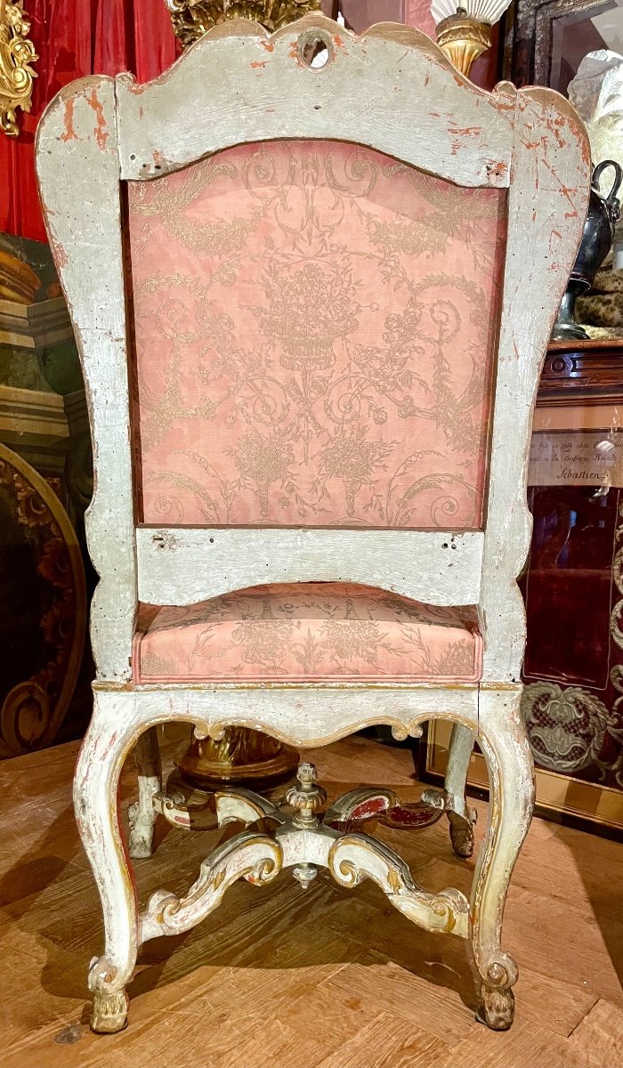 Grand Fauteuil d’Apparat  Vénitien Début XVIIIe -photo-1