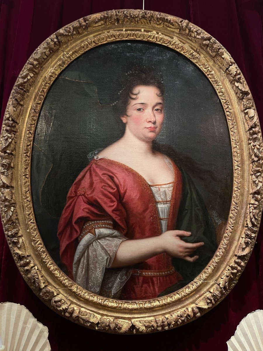 Portrait De Jeune Femme Ép. Louis XIV -photo-1