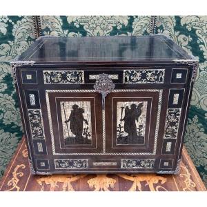 Florentine Cabinet In Pear Wood And Ivory Circa 1700