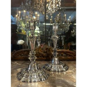 Pair Of Candlesticks From The Early 18th Century