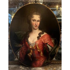 Portrait Of An Elegant Woman From The Early 18th Century