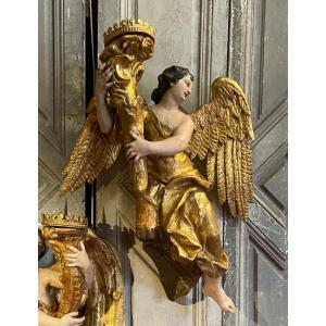 Beautiful Pair Of 18th Century Angels