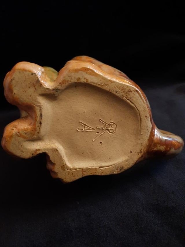 Verseuse / Carafe / Pichet Représentant Un Chat En Céramique vermissée (xixe Siècle)-photo-4