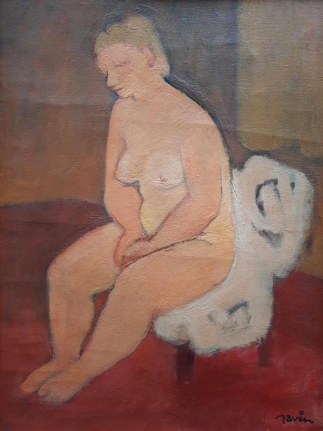 Huile Sur Toile - Nu Féminin - Maurice Savin (1894 -1973)