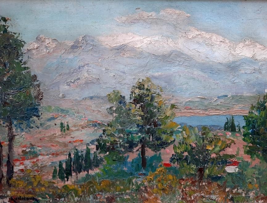 Huile Sur Bois - Paysage - XXe Siècle