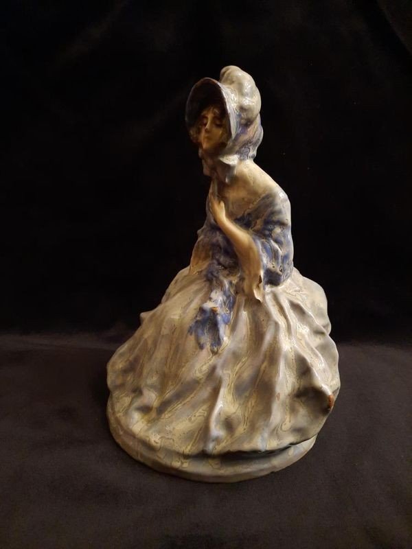 Domenico Mastroianni (1876 – 1962) - Sculpture De Femme En Céramique-photo-2