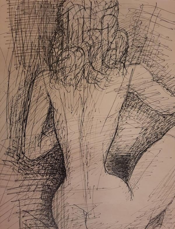 Marcel Gromaire (1892-1971) - Female Nude - Drawing On Paper-photo-2