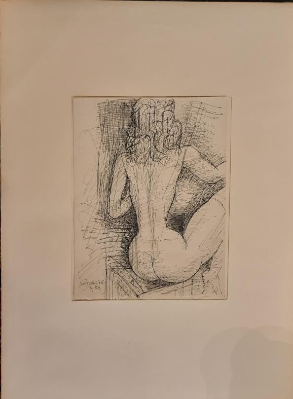 Marcel Gromaire (1892-1971) - Female Nude - Drawing On Paper-photo-4