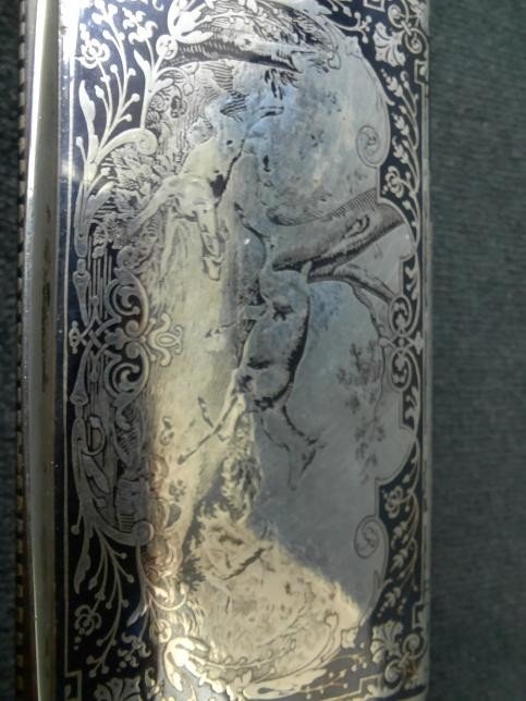 Small Niello Silver Box / Snuff Box - 19th Century-photo-1