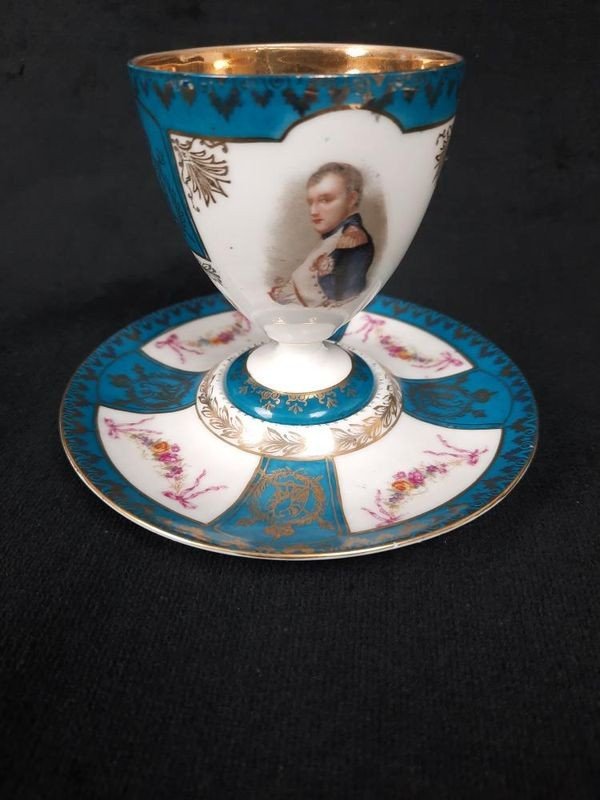 Cup With Its Saxony Porcelain Saucer-photo-2