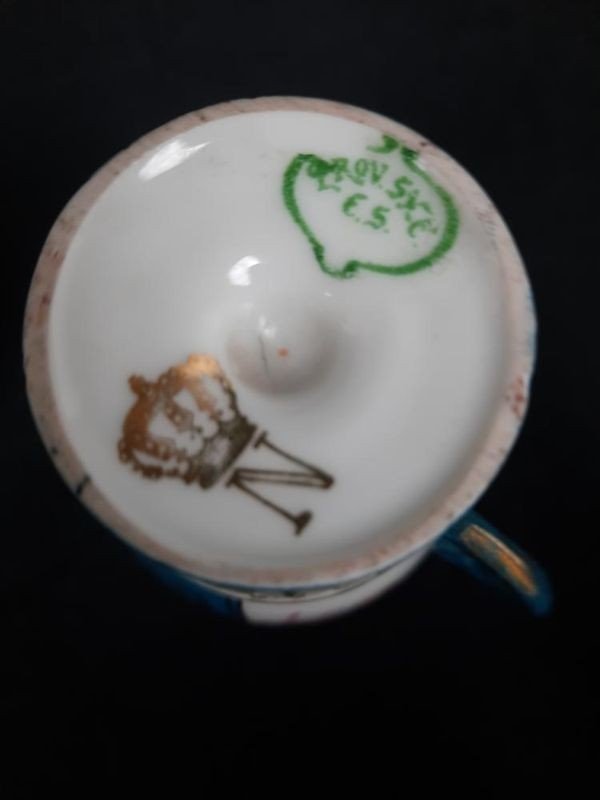 Cup With Its Saxony Porcelain Saucer-photo-2