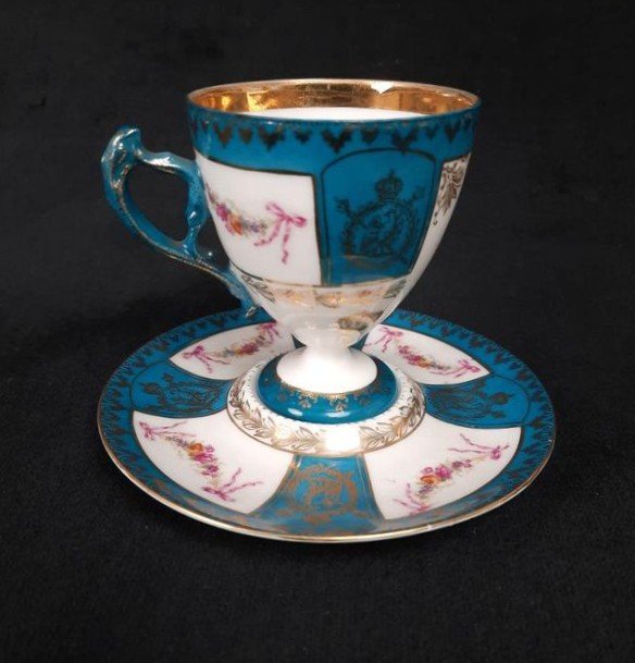 Cup With Its Saxony Porcelain Saucer