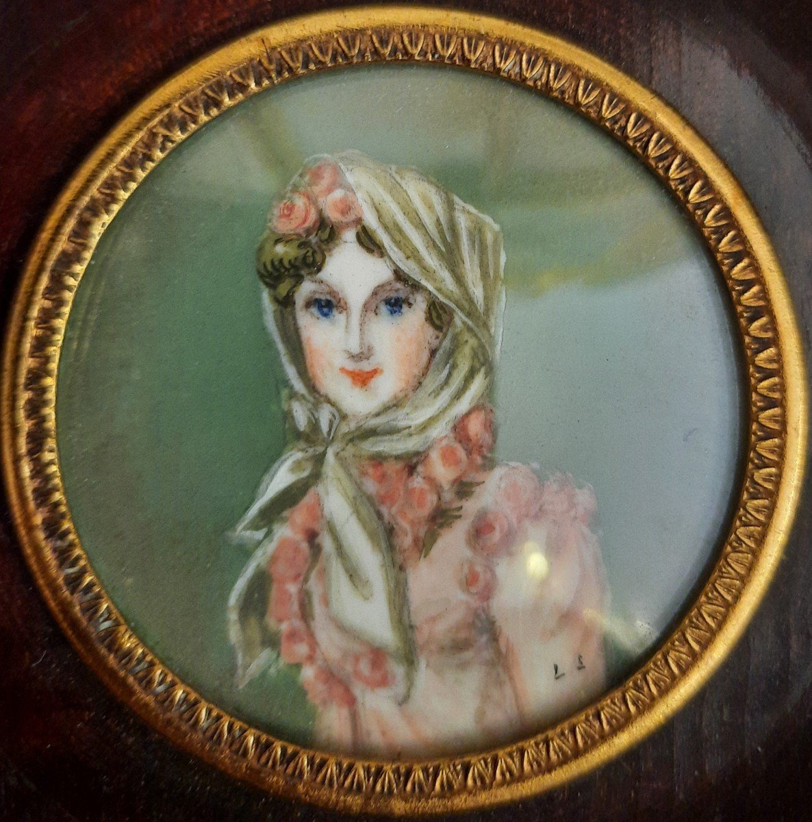 Miniature - Portrait Of A Young Girl - XIXth Century