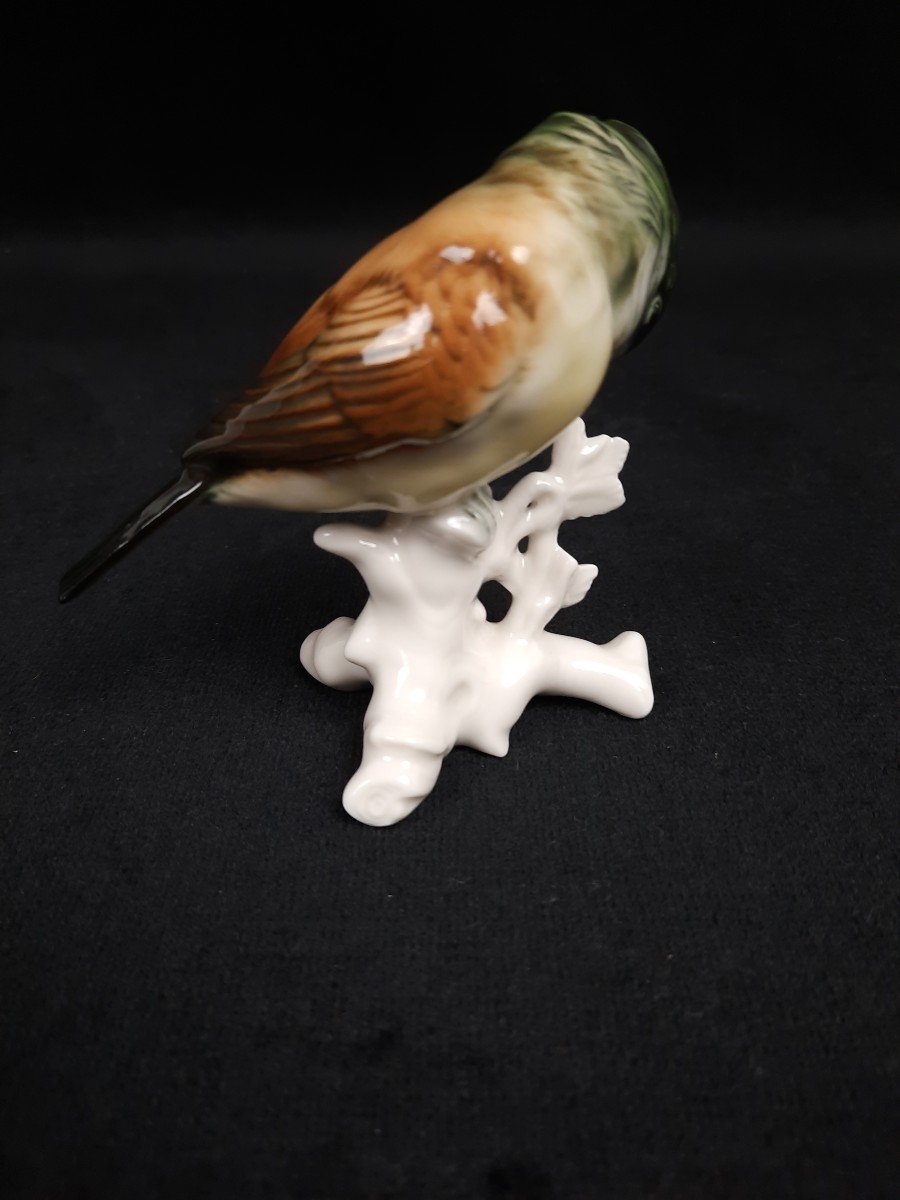 Karl Ens - Porcelain Bird With Lowered Head (20th Century)-photo-4