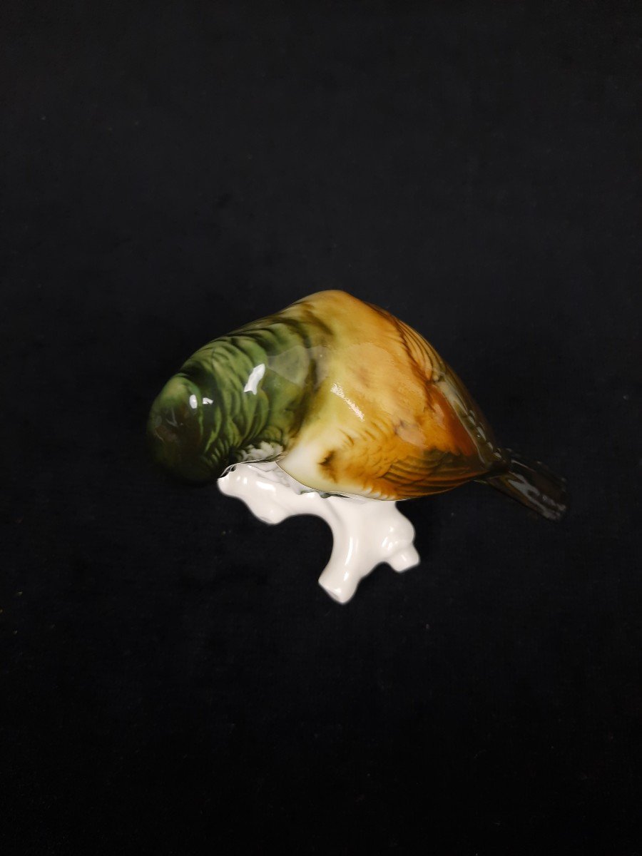 Karl Ens - Porcelain Bird With Lowered Head (20th Century)-photo-2
