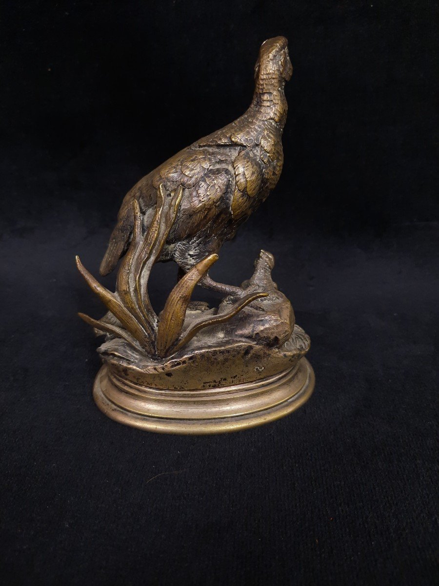 Jules Moigniez (1835-1894) - Partridge Bronze-photo-2