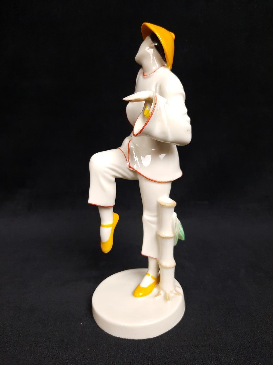 Porcelain Chinese Dancer By Dorothea Charol (20th Century)-photo-2