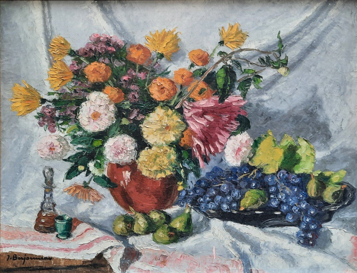 Jehan Berjonneau (1890-1972) - Oil On Canvas Of A Still Life