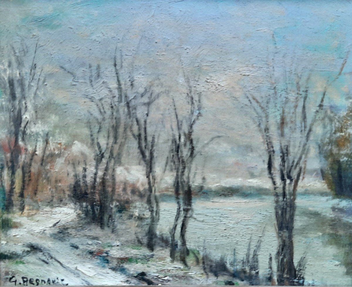 Georges Regnault (1898-1979) - Oil On Canvas - Winter Landscape