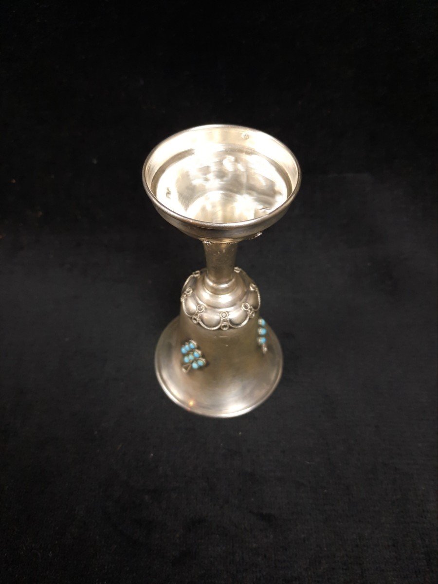 Small Glass / Goblet In Sterling Silver-photo-3