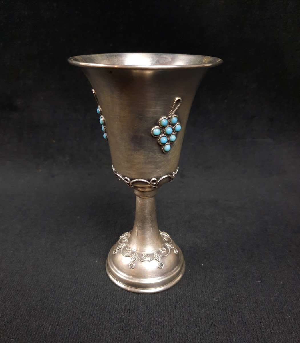 Small Glass / Goblet In Sterling Silver