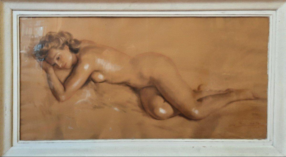 Albert Genta (1901-1989) - Dessin Sur Papier - Femme-photo-3