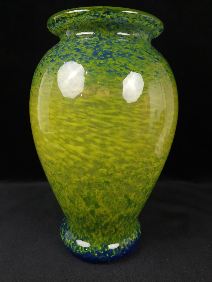 Blown Glass Vase 1970s-photo-3