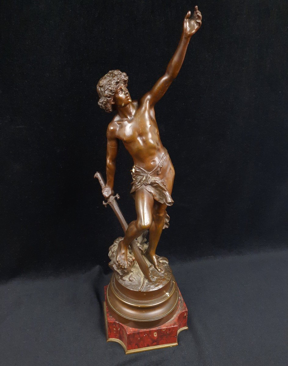 Louis Gossin (1846-1928) - Bronze Of David And Goliath 