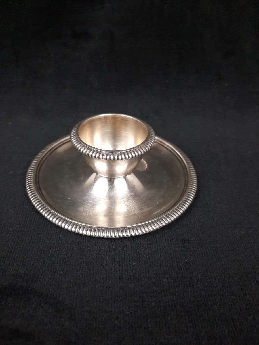 Egg Cup In Solid Silver (20th Century)-photo-2