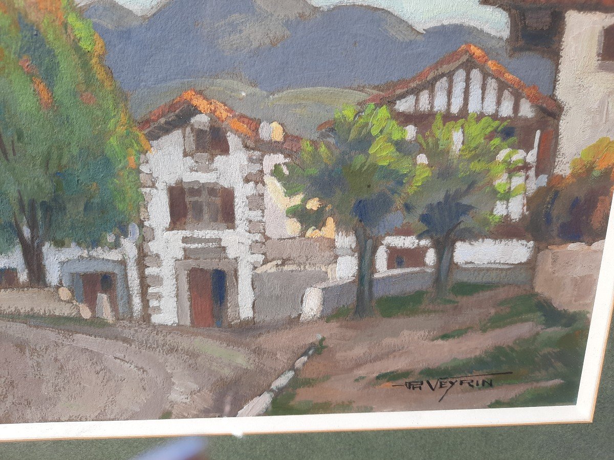  Philippe Veyrin (1900-1962) - Gouache On Paper - Basque Country-photo-2