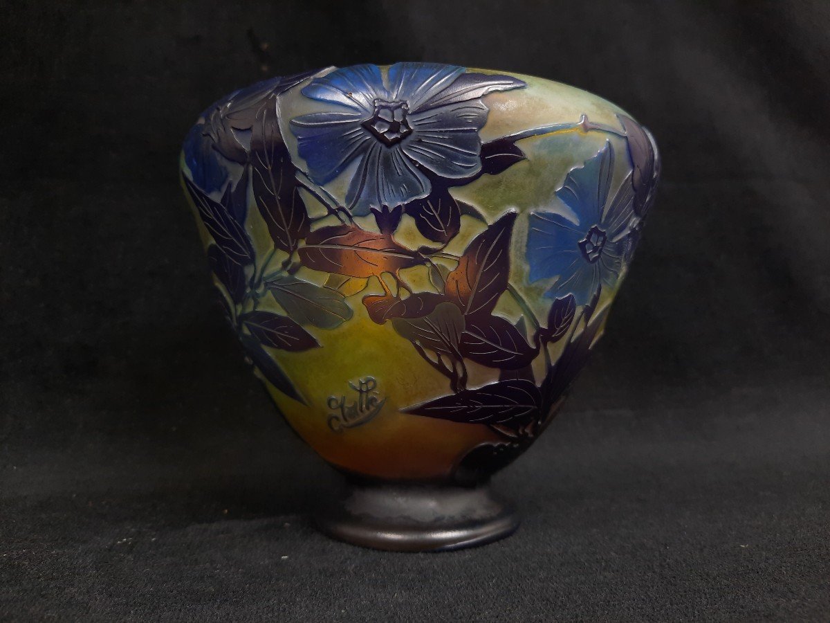 Gallé Glass Vase 