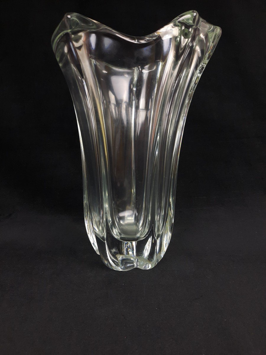 Large Daum Crystal Vase -photo-1