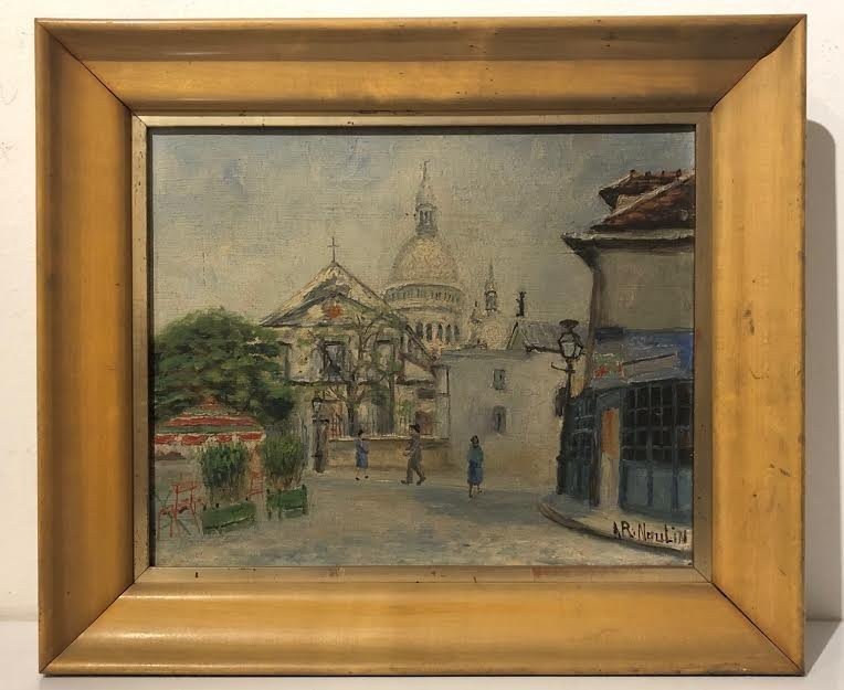 Valentine Arnoulin - Oil On Canvas - View Of Montmartre (19th Century)-photo-2