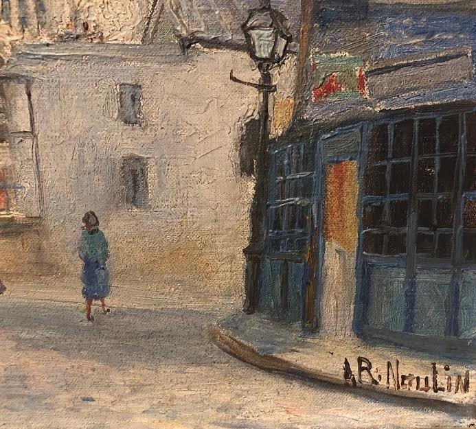 Valentine Arnoulin - Oil On Canvas - View Of Montmartre (19th Century)-photo-3