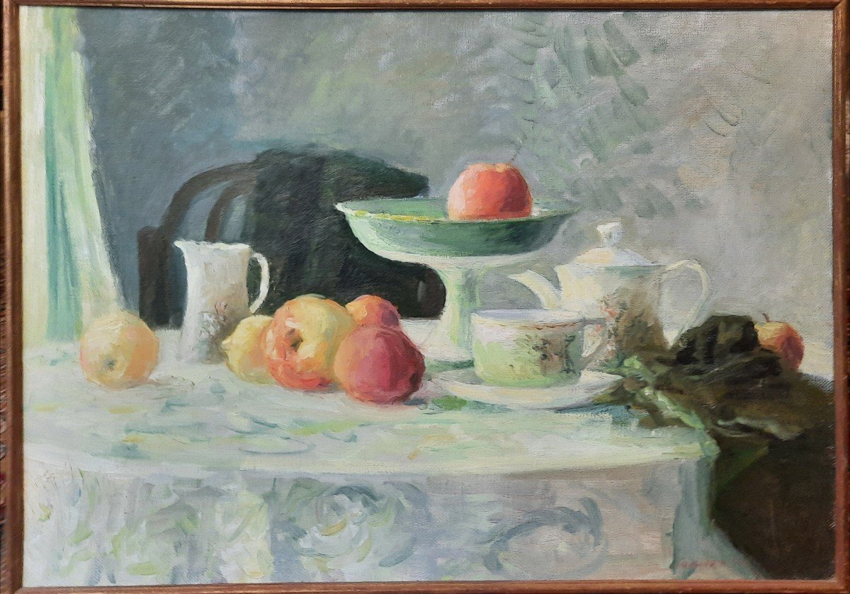 Oil On Canvas - Still Life - Ganina M. (20th Century)-photo-4