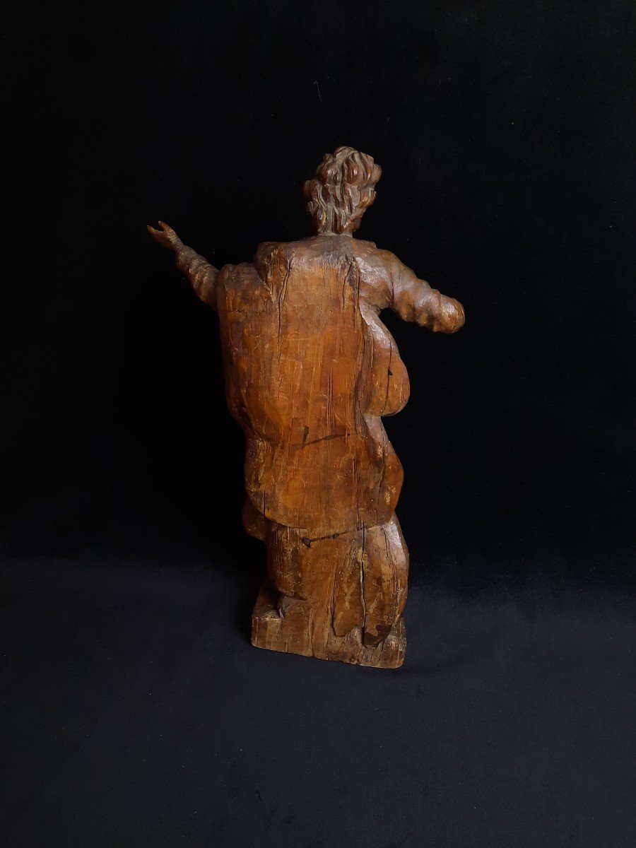 Wooden Statue Of Saint John The Baptist (18th Century)-photo-2