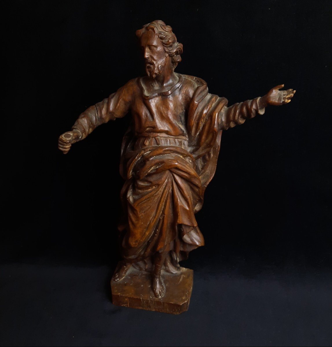 Wooden Statue Of Saint John The Baptist (18th Century)