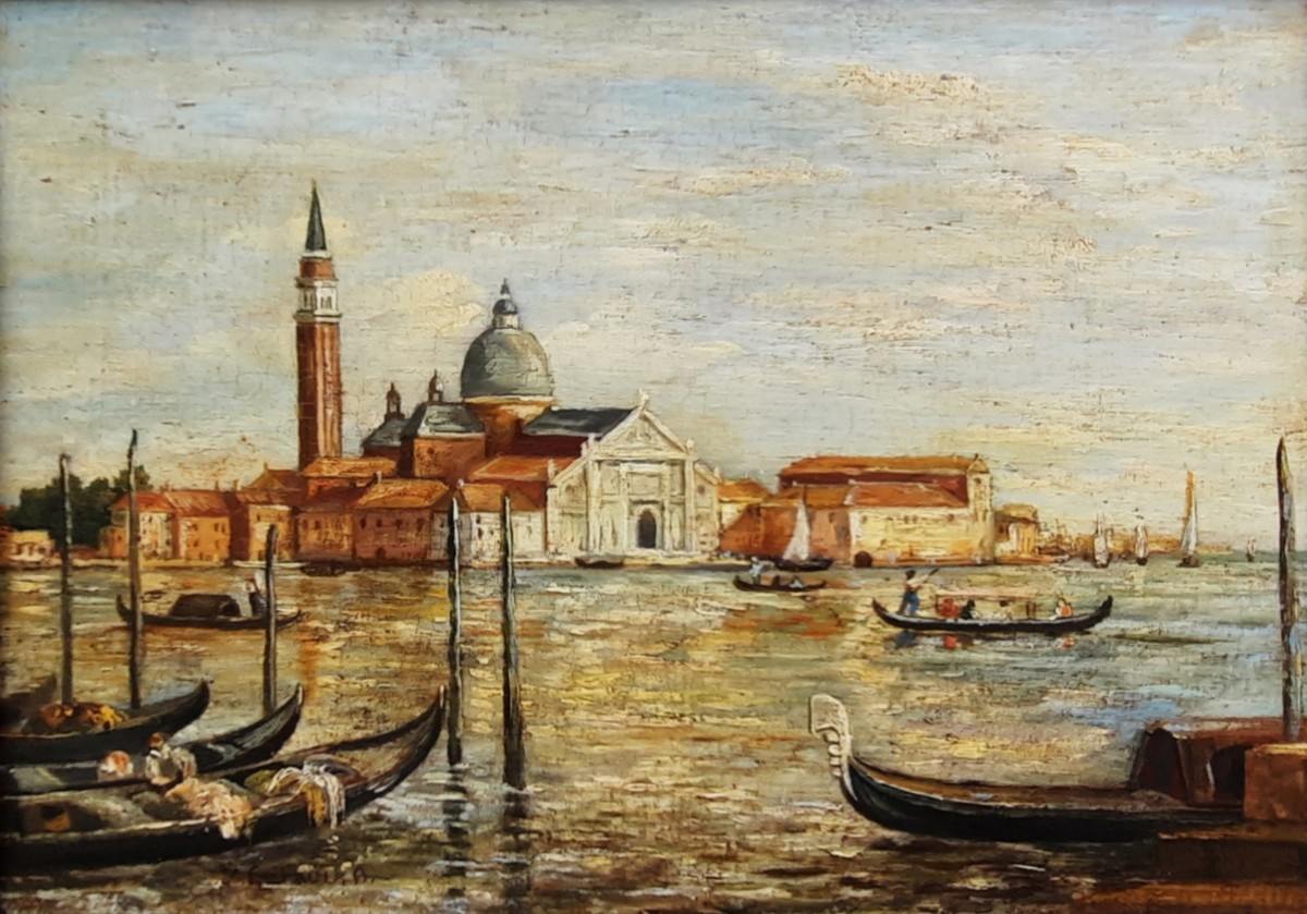 Oil On Panel - Venice (20th Century)