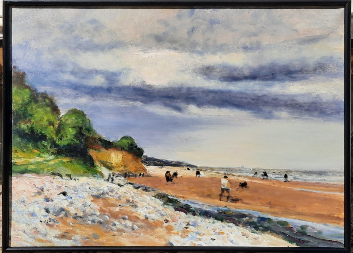 Gaston Sebire (1920-2001) - Oil On Canvas - The Strike In Normandy-photo-2