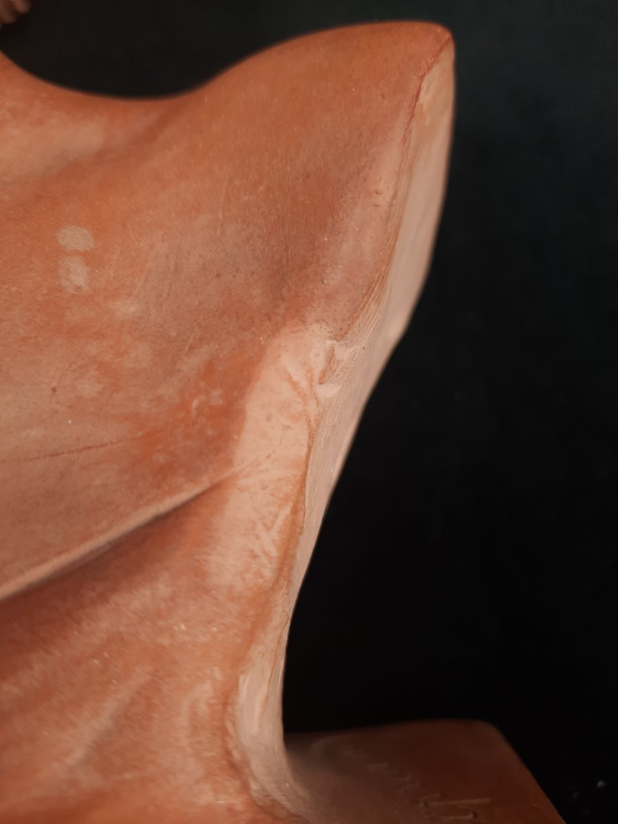 Ugo Cipriani (1887-1960) - Sculpture En Terre Cuite - Jeune Enfant-photo-2