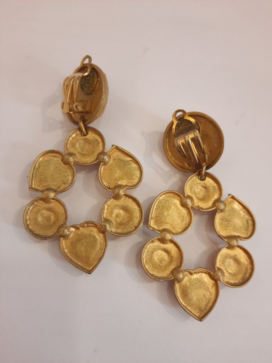 Edouard Rambaud - Gold Metal Clip-on Earrings-photo-2