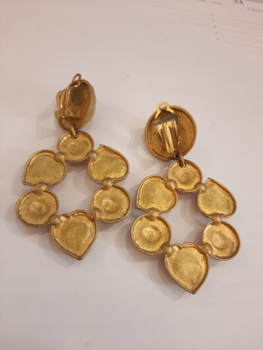 Edouard Rambaud - Gold Metal Clip-on Earrings-photo-3